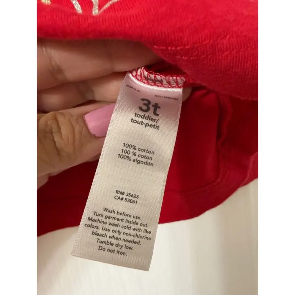 Carter's Baby Girls' Christmas Cat Long Sleeve Tee size 3T